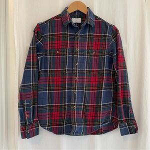 Plaid Flannel Shirt - Red, Blue, and Green